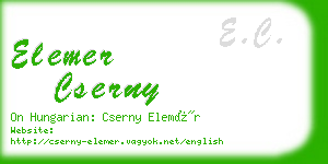 elemer cserny business card